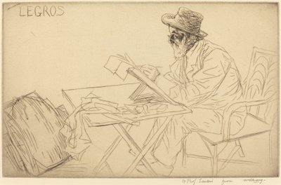 Alphonse Legros dibujando de William Strang