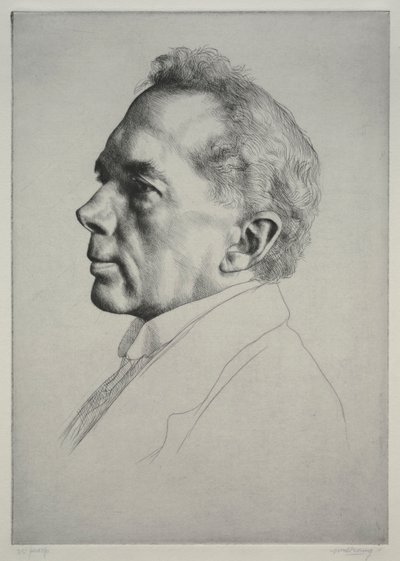 Campbell Dodgson, Perfil a la Izquierda, 1919 de William Strang