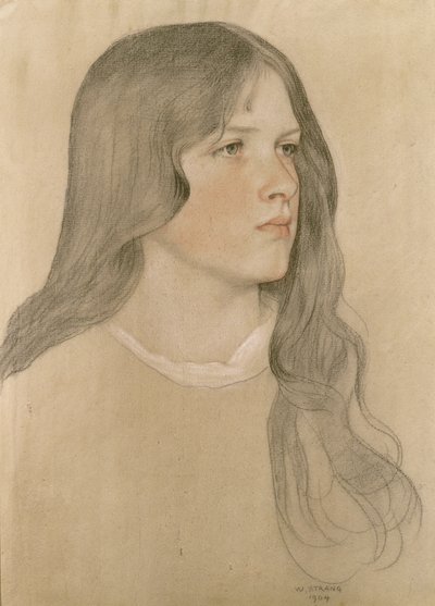 Retrato de una niña, 1904 de William Strang