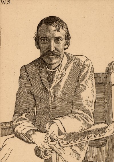 " Robert Louis Balfour Stevenson (1850-1894) Escritor escocés de William Strang