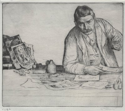 Autorretrato - El grabador, 1897 de William Strang