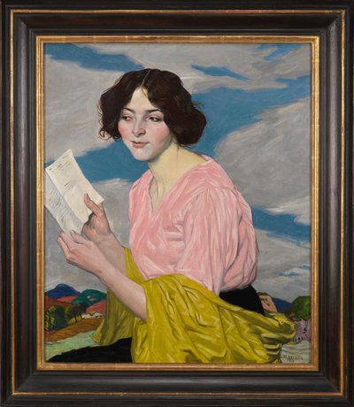 La carta de amor (Retrato de Dora Labbette) c.1918 de William Strang