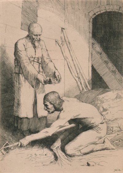 El Hombre con el Rastrillo, c1916 de William Strang