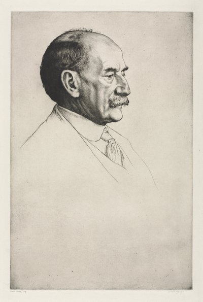 Thomas Hardy, mirando a la derecha de William Strang