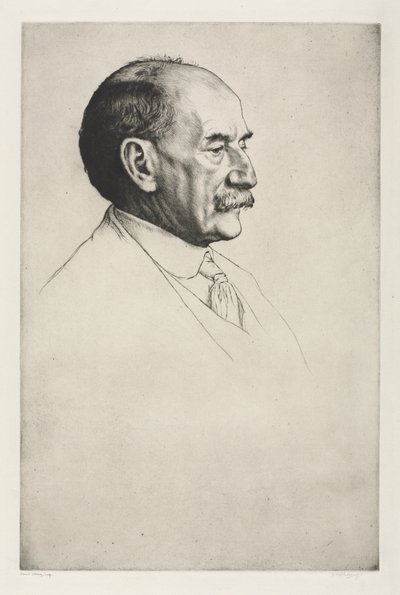 Thomas Hardy, mirando a la derecha, 1910 de William Strang