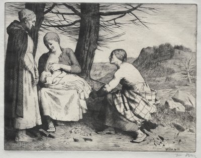 Mujer y niño, c. 1886 de William Strang