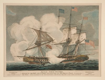 Señal de victoria naval lograda, constitución y guerra de William Strickland