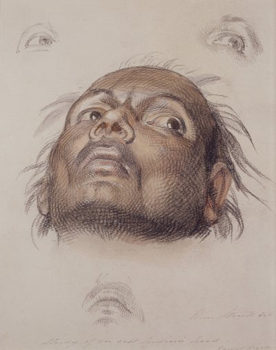 Estudio de la Cabeza de un Indio Oriental, c.1875 de William Strutt