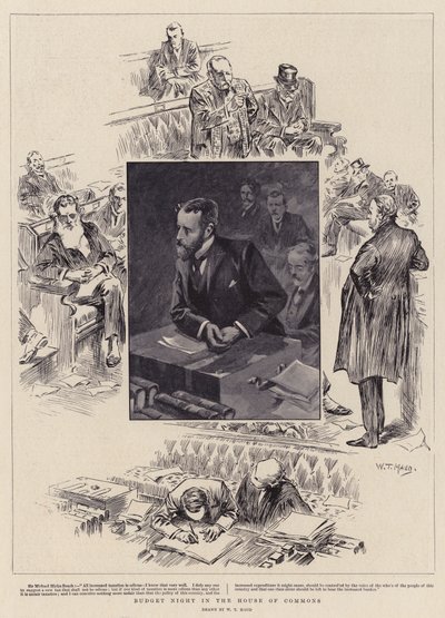 Noche de presupuesto en la Cámara de los Comunes de William T. Maud
