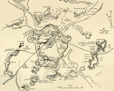 Plano de Ladysmith y crónica de eventos, 1900 de William T. Maud