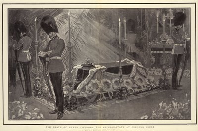 La muerte de la Reina Victoria, el velatorio en Osborne House de William T. Maud