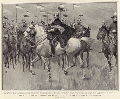 El Kaiser y los Reales, Su Majestad inspeccionando el Regimiento en Shorncliffe de William T. Maud