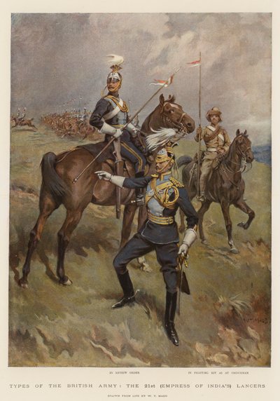 Tipos del Ejército Británico, los 21º Lanceros (Emperatriz de la India) de William T. Maud