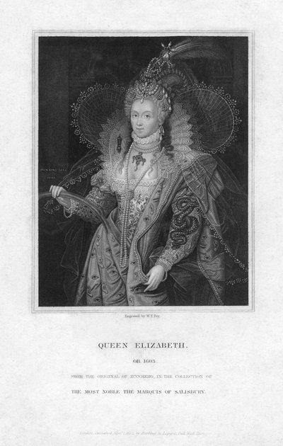 Isabel I, Reina de Inglaterra, 1832 de William Thomas Fry