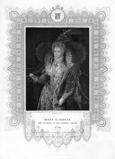 Isabel I de Inglaterra, siglo XIX de William Thomas Fry