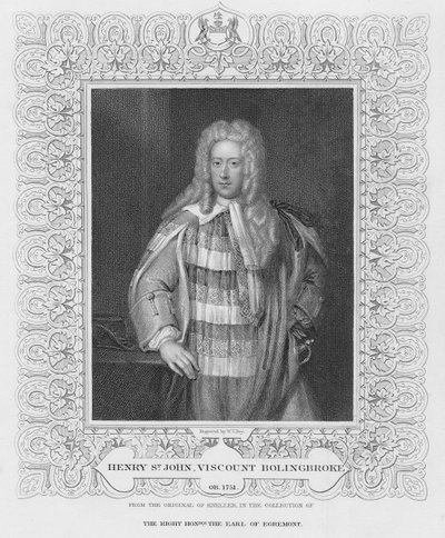 Retrato de Henry St. John Vizconde Bolingbroke de William Thomas Fry
