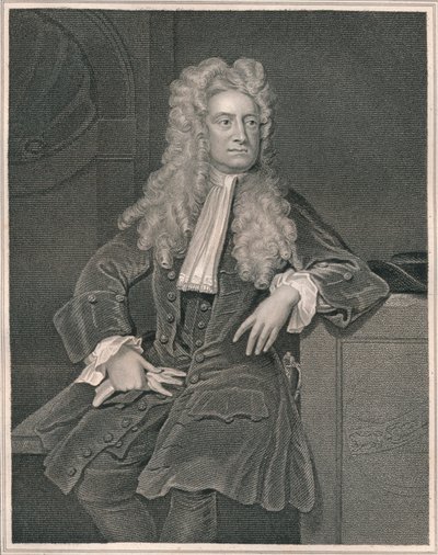 Sir Isaac Newton, c1700, principios-mediados del siglo XIX de William Thomas Fry