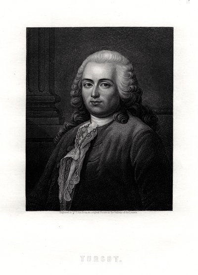 Turgot, estadista y economista francés, siglo XIX de William Thomas Fry