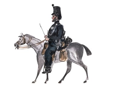 Dr S de la Brigada de Fusileros, en la línea de marcha (dibujo) de William Thomas Markham