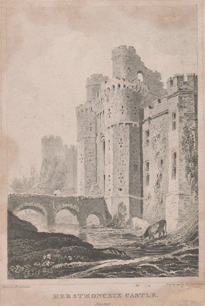 Castillo de Herstmonceux, Sussex de William Tombleson