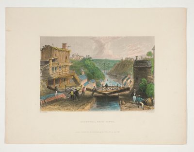 Lockport, Canal Erie, ilustración para Nathaniel Parker Willis de William Tombleson