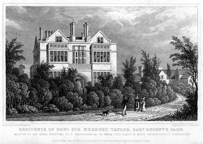 Residencia del General Sir Herbert Taylor, Baronet, Regents Park, Londres, 1827 de William Tombleson