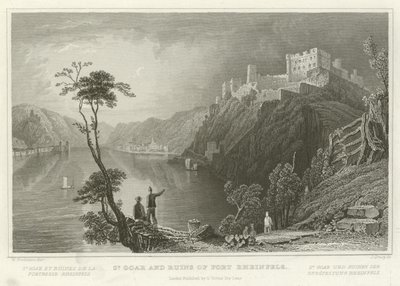 San Goar y ruinas del Fuerte Rheinfels de William Tombleson