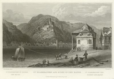 St Goarshausen y ruinas del Katze de William Tombleson