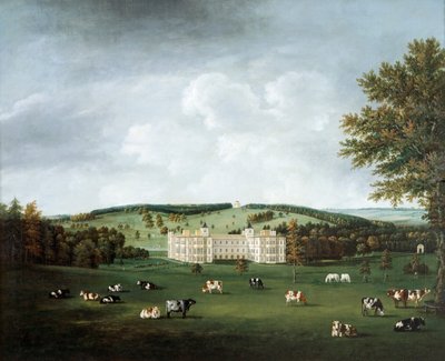Audley End and the Ring Hill Temple c.1788 (óleo sobre lienzo) de William Tomkins