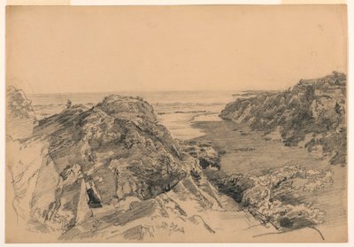 Dibujo, Paraíso y Purgatorio, Middletown, Rhode Island, ca. 1875-80 de William Trost Richards