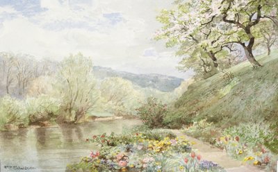Jardín de Fidelia Bridges en Canaan, Connecticut de William Trost Richards
