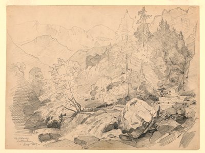 Paisaje, Stechelberg, Lauterbrunnen, Suiza de William Trost Richards