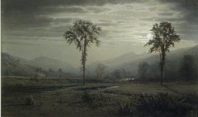 La luz de la luna sobre el monte Lafayette, en New Hampshire de William Trost Richards