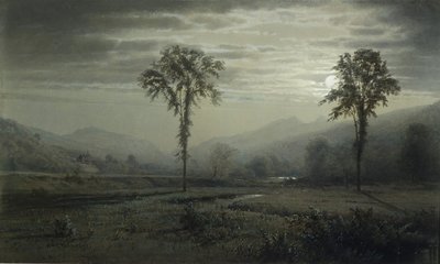 Luz de luna en el Monte Lafayette, New Hampshire, 1873 de William Trost Richards