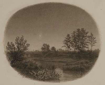 Paisaje fluvial con estrella vespertina de William Trost Richards