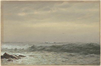 Rocas y olas rompiendo de William Trost Richards