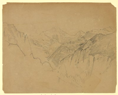 Estudio de Paisaje, Lauterbrunnen, Suiza de William Trost Richards