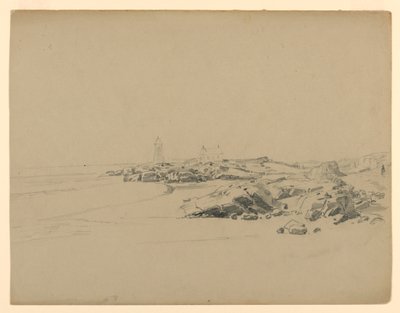 Estudio de la costa, Point Judith, RI de William Trost Richards