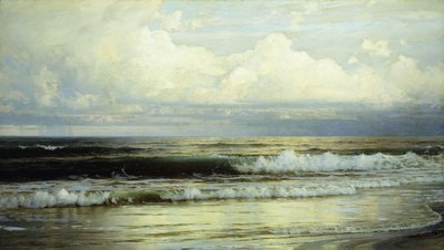 Nubes iluminadas por el sol y mar, 1897 de William Trost Richards
