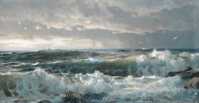 Oleaje sobre rocas de William Trost Richards