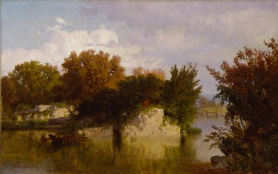 Árboles a lo largo del arroyo en otoño, 1861 de William Trost Richards