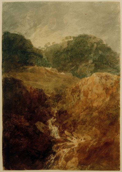 Un arroyo de montaña: Cabeza de Derwentwater(?) de Joseph Mallord William Turner