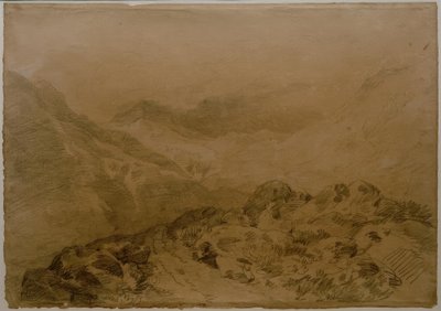 Un paso rocoso entre montañas (Glen Croe, con laderas de Ben Arthur: Ben an Lochain) de Joseph Mallord William Turner