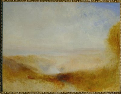 Paisaje con río y bahía en la distancia de Joseph Mallord William Turner