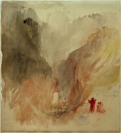 Mirando hacia la garganta en Pre-Saint Didier de Joseph Mallord William Turner