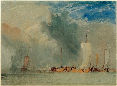 Cerca de Nantes: Barcazas del Loira en una ráfaga de viento de Joseph Mallord William Turner