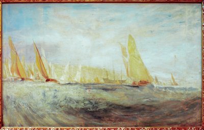 Boceto para el Castillo de East Cowes: La regata luchando contra el viento de Joseph Mallord William Turner