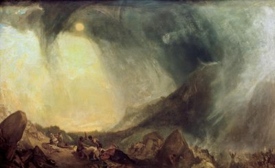 Tormenta de nieve: Aníbal y su ejército cruzando los Alpes de Joseph Mallord William Turner