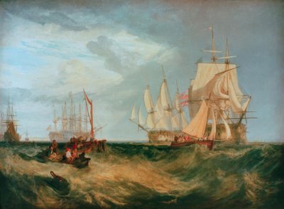 Spithead: Tripulación recuperando un ancla de Joseph Mallord William Turner