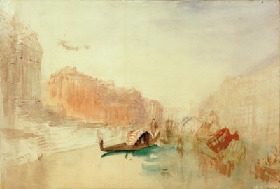 Los escalones de Santa Maria della Salute, mirando hacia el Gran Canal de Joseph Mallord William Turner